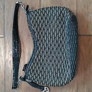Brighton Woven Brown/Black Hobo Purse